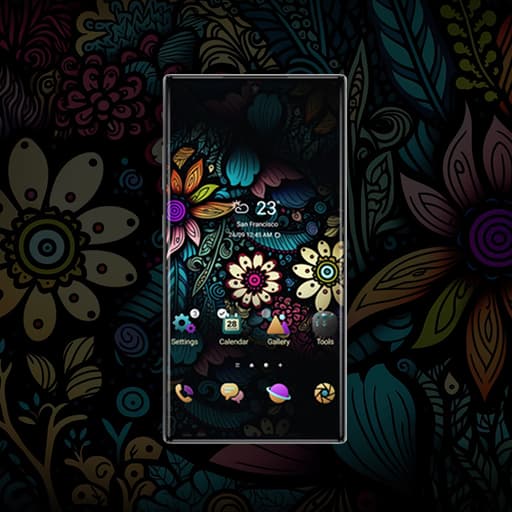 Fantasievolle Surreale Blumen