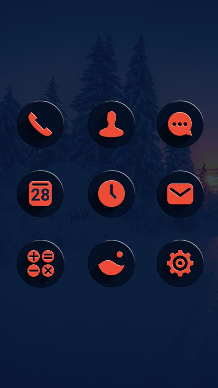 Wunderschöner Wintersonnenuntergang