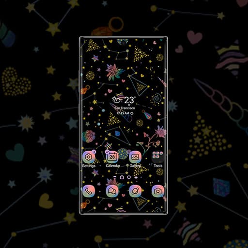 Mehrfarbiges Magisches Muster