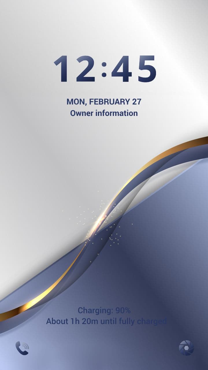 Goldene Linie Auf Sanftem Blau