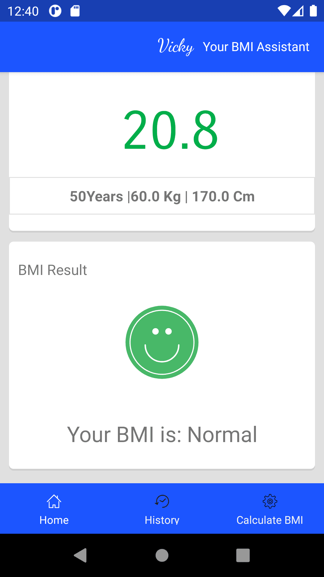 Vicky: Ihr BMI-Assistent