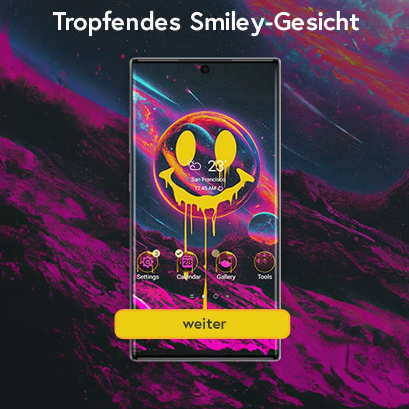 Tropfendes Smiley-Gesicht